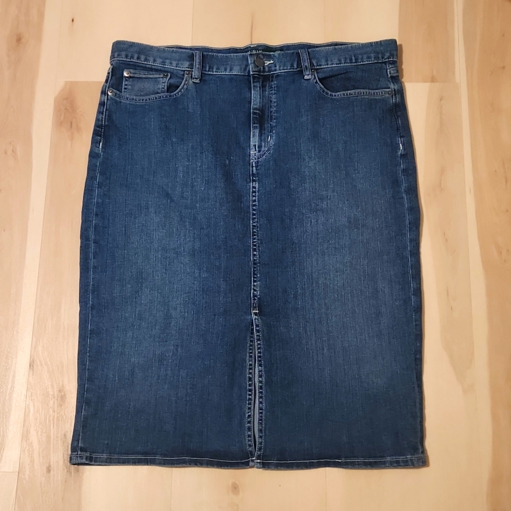Lauren Soft Denim  Pencil Skirt Size 14